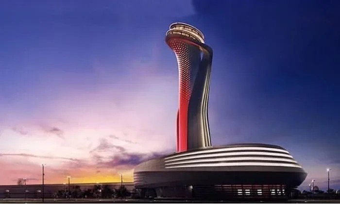 Luftaufnahme des Flughafens Istanbul auf der europäischen Seite der Stadt