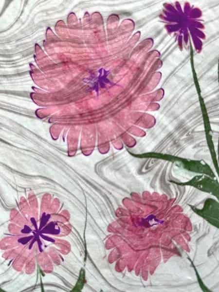 Traditional Turkish paper-marbling (ebru) artwork