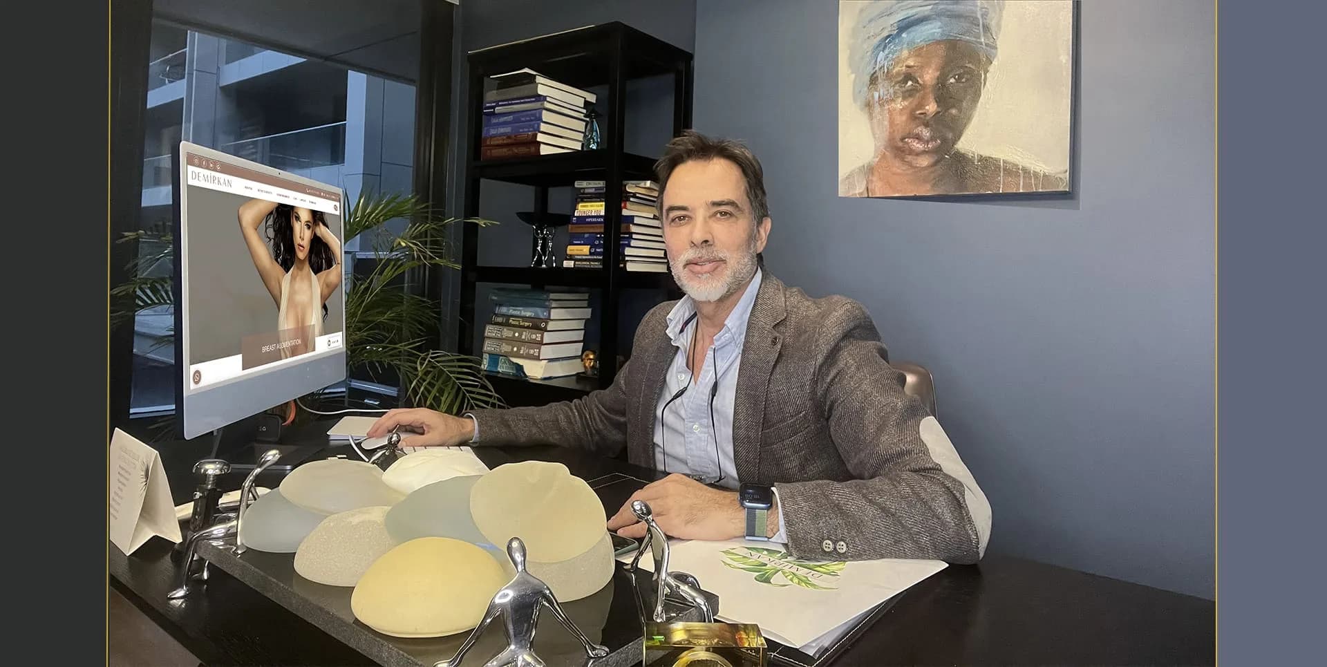 Prof. Dr. Ferit Demirkan in his clinic